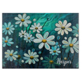 デイジーオングリーンパーソナライズされた カッティングボード (正面)