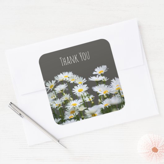 デイジーオングレイありがとう スクエアシール (封筒)