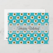 デイジーオンスカイブルーハッピーバースデー! ポストカード (正面/裏面)