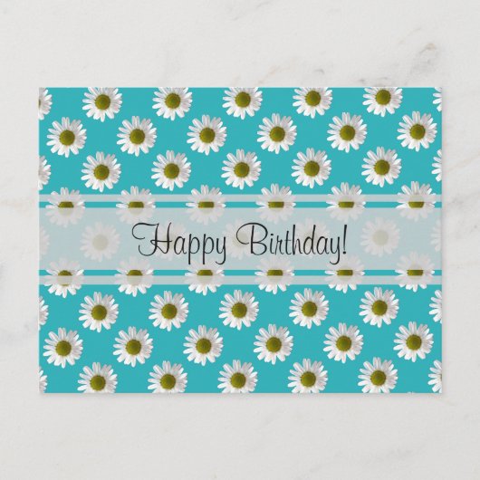 デイジーオンスカイブルーハッピーバースデー! ポストカード (正面)
