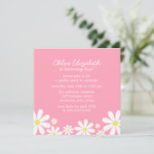 デイジーオンピンクガール誕生日パーティー 招待状 (スタンド正面)