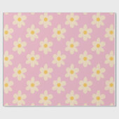 デイジーオンピンク包装紙 ラッピングペーパー (フラット)