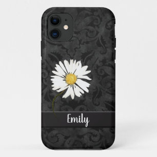 デイジーオンブラックダマスクケースメイトiPhoneケース iPhone 11 ケース