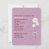 デイジーオン白ピンドット誕生日招待状 招待状 (正面)