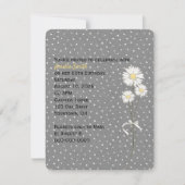 デイジーオン白ピンドット誕生日招待状 招待状 (正面)