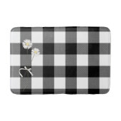 デイジーオン白黒バッファロープレイド バスマット (正面)