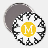 デイジーオン白黒水玉模様 マグネット (正面/裏面)