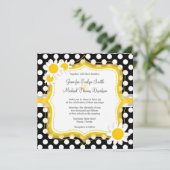 デイジーオン白黒水玉模様 招待状 (スタンド正面)