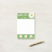 デイジーオン緑(タイトル付カスタムき) ポストイット (デスク上)