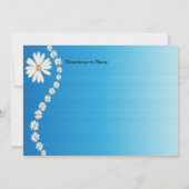 デイジーオン青の背景ブライダルシャワー招待状 招待状 (裏面)