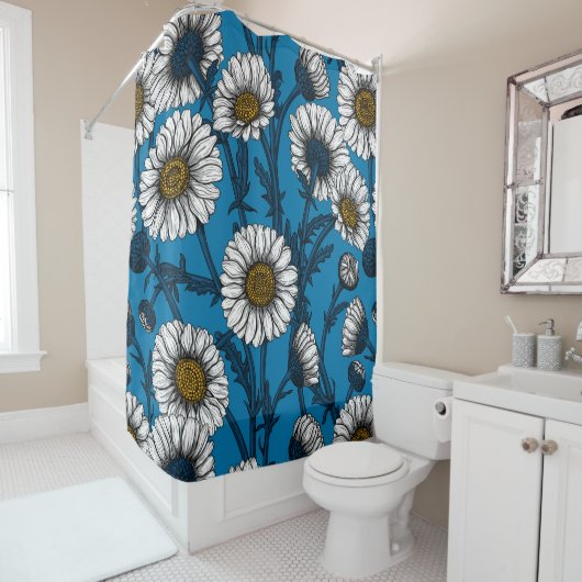 デイジーオン青 シャワーカーテン (インサイチュ)