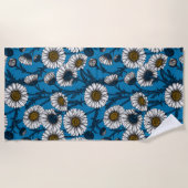 デイジーオン青 ビーチタオル (正面)