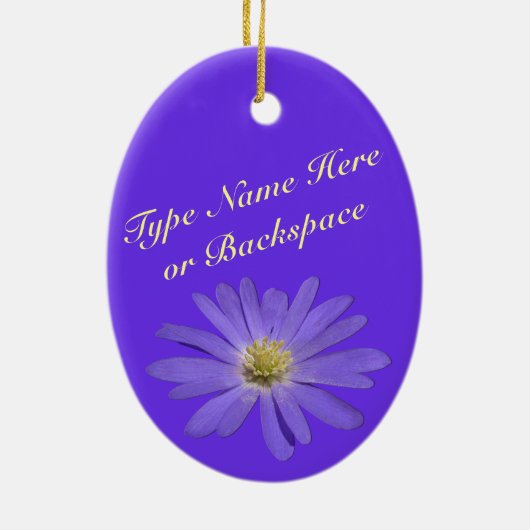 デイジーオーナメントフラワークリスマス装飾 セラミックオーナメント (裏面)