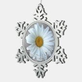 デイジーオーナメントフラワーズクリスマスデコレーション スノーフレークピューターオーナメント (右)