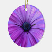 デイジーオーナメント紫色の花クリスマスデコレーション セラミックオーナメント (左)