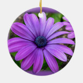 デイジーオーナメント紫色の花クリスマスデコレーション セラミックオーナメント (裏面)