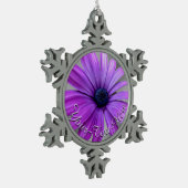 デイジーオーナメント花クリスマスデコレーション スノーフレークピューターオーナメント (左)