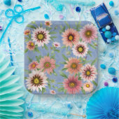 デイジーオールオかわいらしーバーフローラ植物学 ペーパープレート (パーティー)