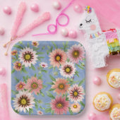 デイジーオールオかわいらしーバーフローラ植物学 ペーパープレート (パーティー)