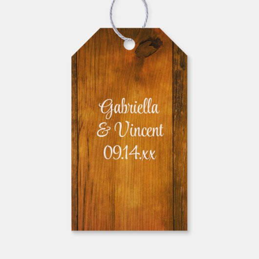 デイジーカウボーイブーツウェスタン結婚式の引き出物ラベル ギフトタグ (裏面)