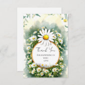 デイジーカスタムエンチャント赤ちゃんシャワー サンキューカード (正面/裏面)