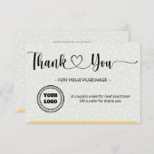 デイジーカスタムビジネスフラットサンキューカード サンキューカード (正面/裏面)