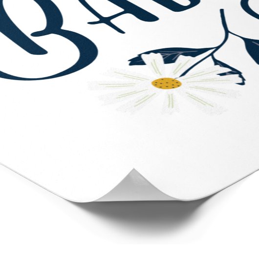 デイジーカスタムベビーシャワー歓迎ポスター ポスター (角)