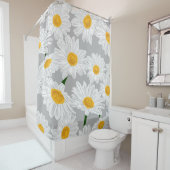デイジーカモミール場。春の夏の花、縫い目 シャワーカーテン (インサイチュ)