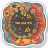 デイジーカラフルはフローラの刺激をカット シール (正面)