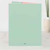 デイジーカラフルオンソフトピーチジャングルミストベビー カード (裏面)