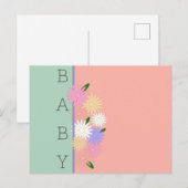 デイジーカラフルオンソフトピーチ&ジャングルミストベビー ポストカード (正面/裏面)
