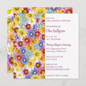 デイジーカラフルブライダルシャワー招待 招待状 (正面/裏面)