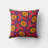 デイジーカラフルブーケ模様 クッション (裏面)