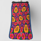 デイジーカラフルブーケ模様 ゴルフヘッドカバー (回転90)