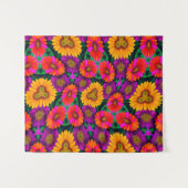 デイジーカラフルブーケ模様 タペストリー (正面(横))