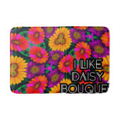 デイジーカラフルブーケ模様 バスマット (正面)