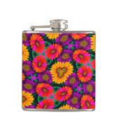 デイジーカラフルブーケ模様 フラスク (正面)