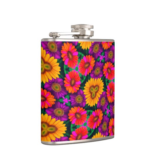 デイジーカラフルブーケ模様 フラスク (右)