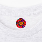 デイジーカラフルブーケ模様 ラベル (貼付)