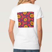 デイジーカラフルブーケ模様 Tシャツ (裏面)