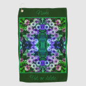 デイジーカラフル抽象芸術パーソナライズされた ゴルフタオル (正面)