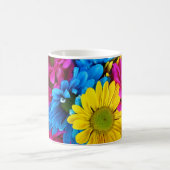 デイジーカラフル花ピンクブルーマグカップ コーヒーマグカップ (中央)