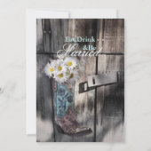 デイジーカントリー結婚カウボーイのリハーサル 招待状 (裏面)