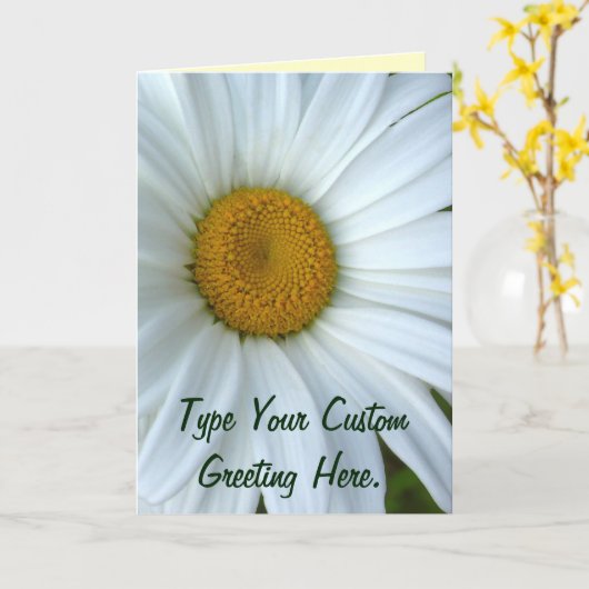 デイジーカードワイルドフラワーカスタムのグリーティングカード カード (黄色い花)