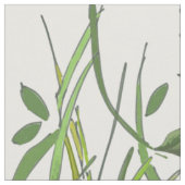 デイジーガーデンイエローアンドグリーン ファブリック (クローズアップ)