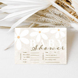 デイジーガーデンベイビーシャワーニュートラル予測カード 招待状