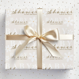 デイジーガーデンベビーシャワー男女兼用 ラッピングペーパー