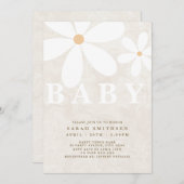 デイジーガーデンベビー男女兼用テンプレート 招待状 (正面/裏面)