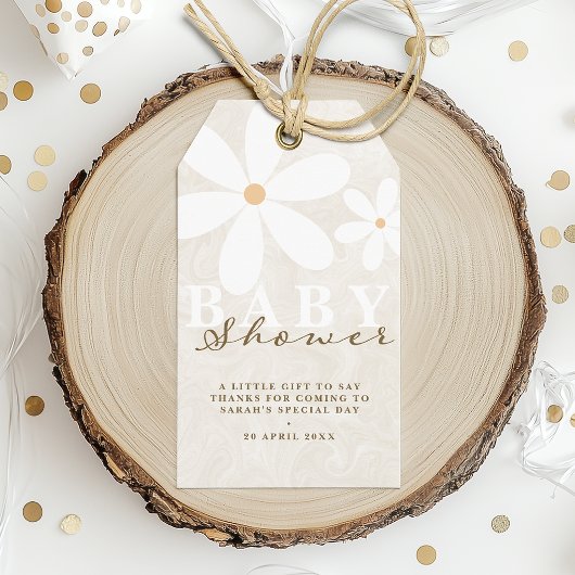 デイジーガーデン ベビーシャワー 男女兼用 お礼メッセージ ギフトタグ