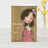 デイジーガール考えズ – あなたの – Greeting Card カード (黄色い花)